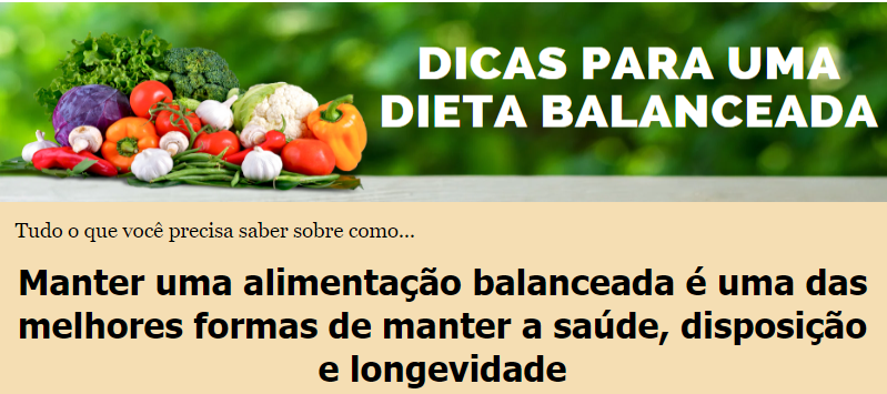 Dieta Balanceada para uma Vida Saudável