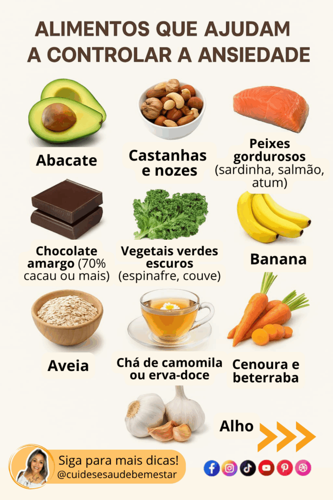 10 Alimentos que Ajudam a Controlar a Ansiedade